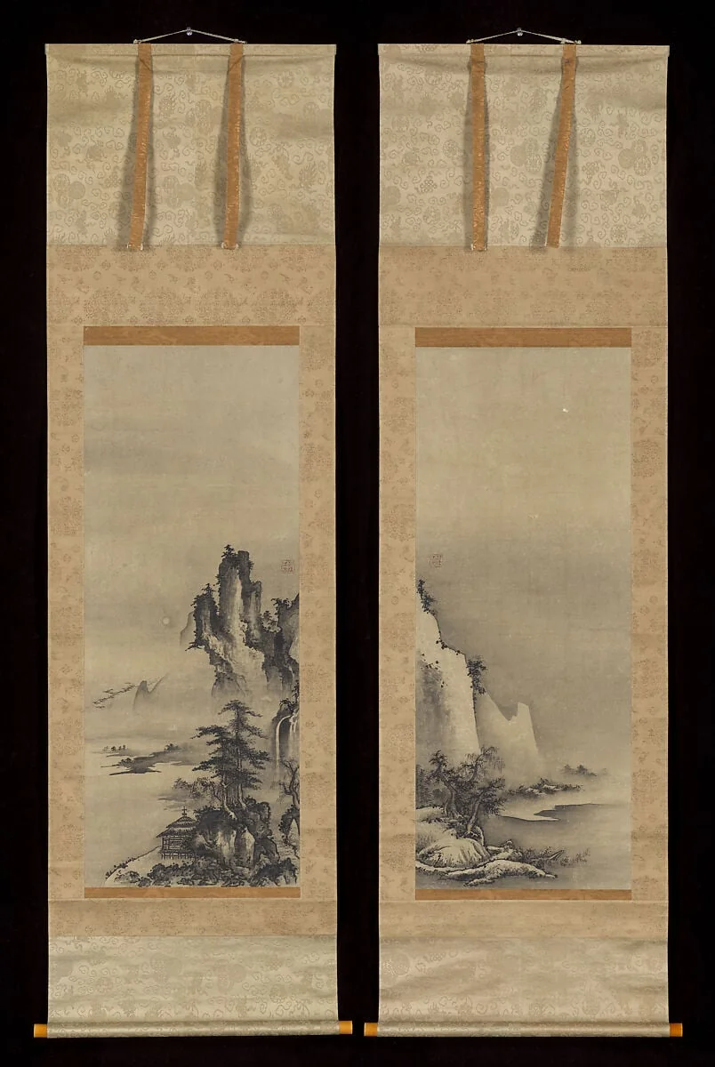 秋冬景山水図|Landscapes of Autumn and Winter, detail