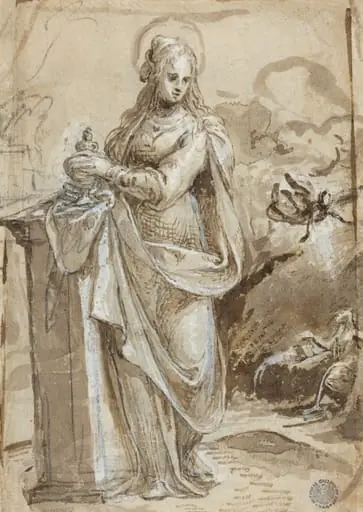 Mary Magdalene [verso], by Biagio Pupini