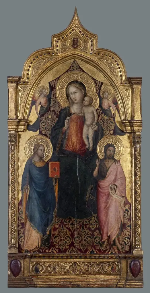 Madonna and Child, with St Jacob the Younger, St John The Baptist and Angels, by Bicci di Lorenzo