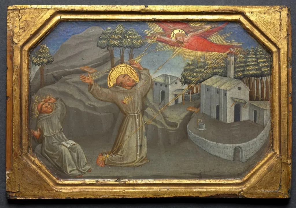 St. Francis of Assisi Receiving the Stigmata, by Bicci di Lorenzo, unspecified, 1430