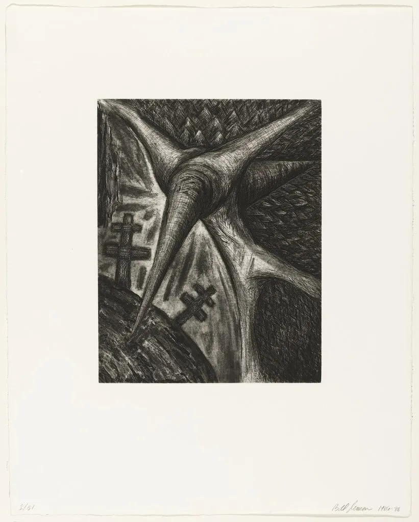 Untitled, by Bill Jensen, ink, 1987