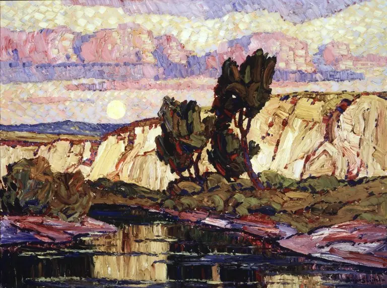 Creek at Moonrise, by Birger Sandzén