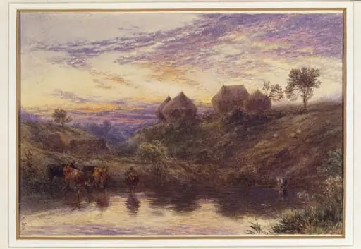 Landscape with Water : Sunset, by Birket