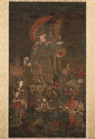 Bishamonten, the Guardian of the North, with his Retinue