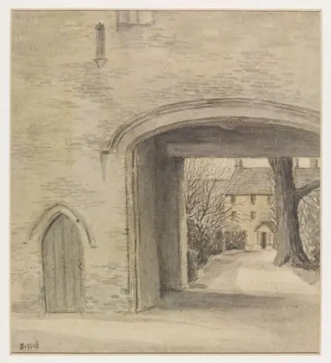 Old Monastery Doorway, now the entrance to Quenington Court, Quenington, by Bissill
