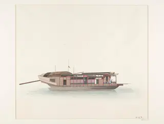 Black seat boat
