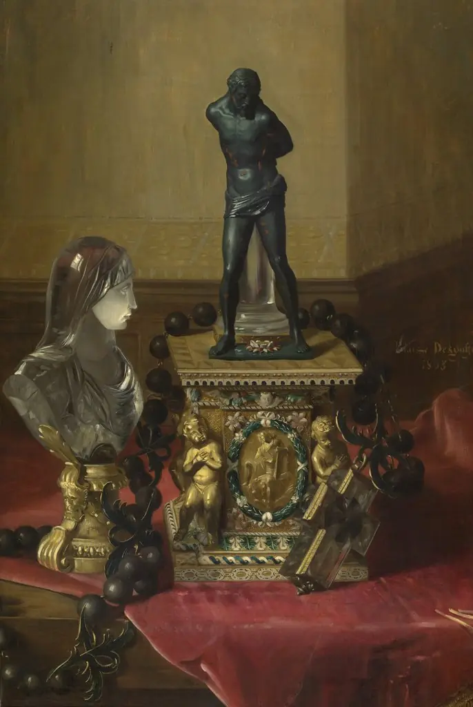 At the Louvre, by Blaise Alexandre Desgoffe