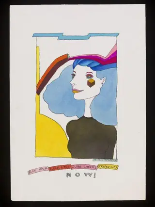 Blue Hair, Block Eyes, Cube Cheeks, Striped Lips Now!