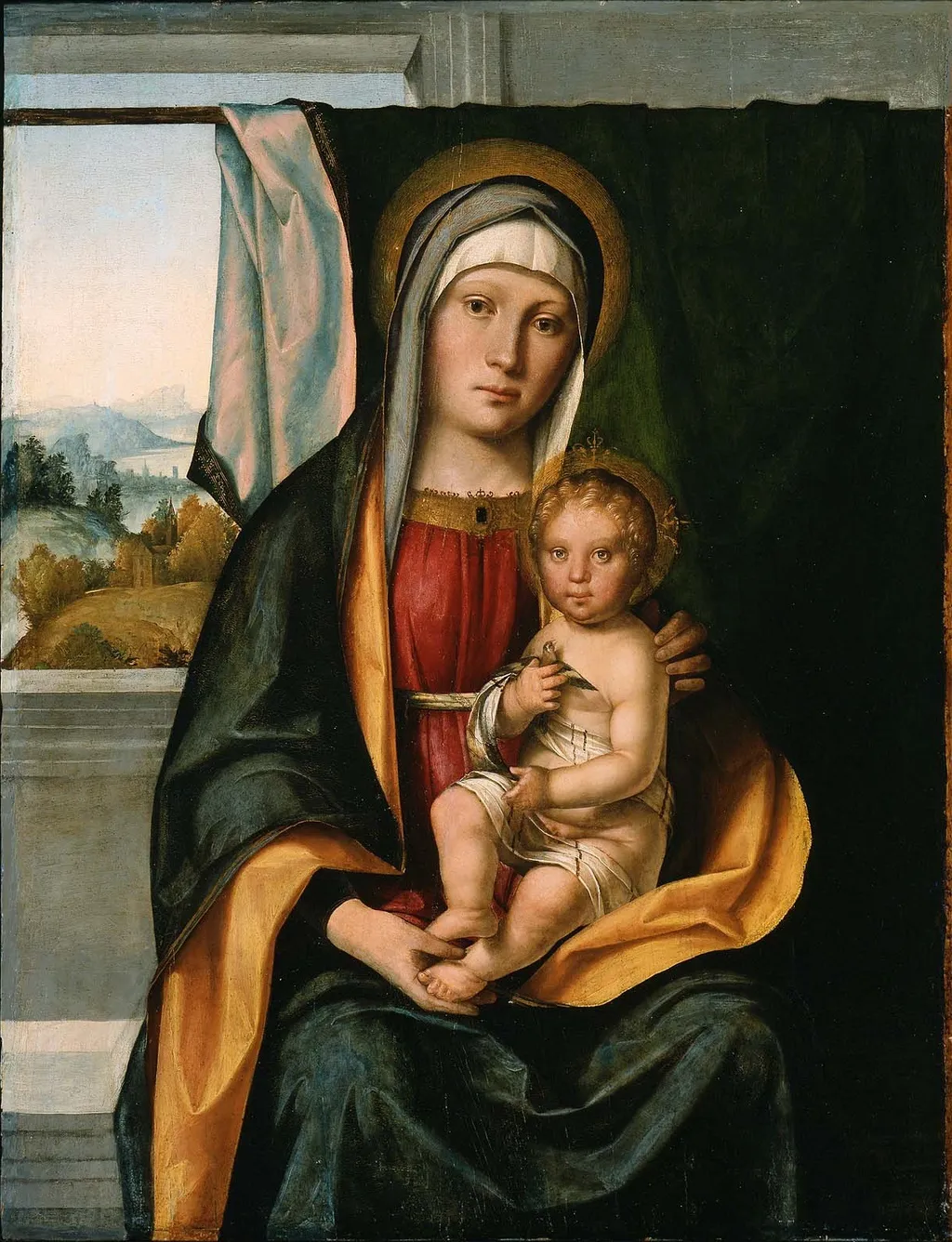 Virgin and Child, by Boccaccino Boccaccio, oil, 1500