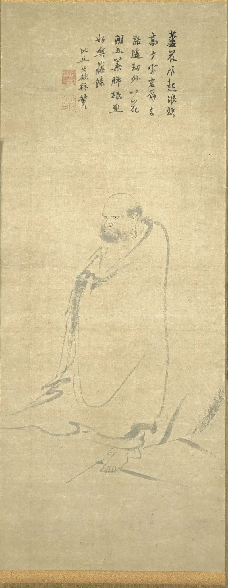 Bodhidharma Crossing the Yangzi on a Reed, unspecified, 1349