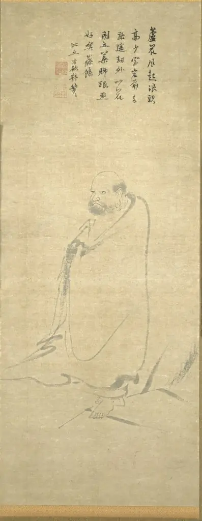 Bodhidharma Crossing the Yangzi on a Reed, 1349