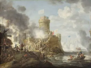 Turks attacking a Harbour, by Bonaventura Peeters the Elder