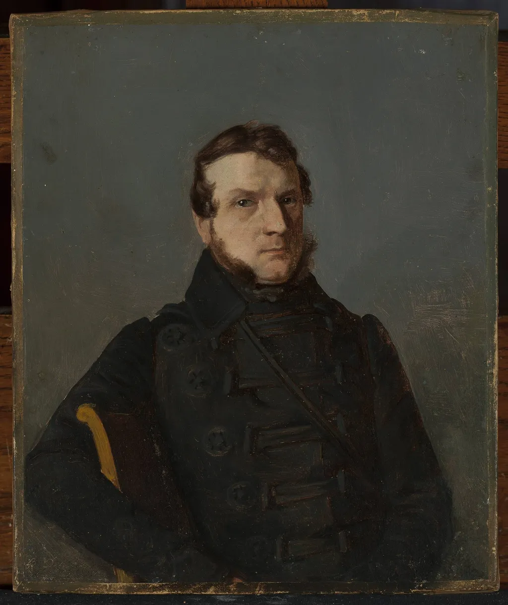Male portrait, by Bonawentura Dąbrowski, oil, 1839