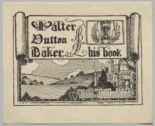 Bookplate: Walter Dutton Baker