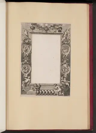 Border Illustration with Scenes from the Life of Christ and Putti Pouring Wine