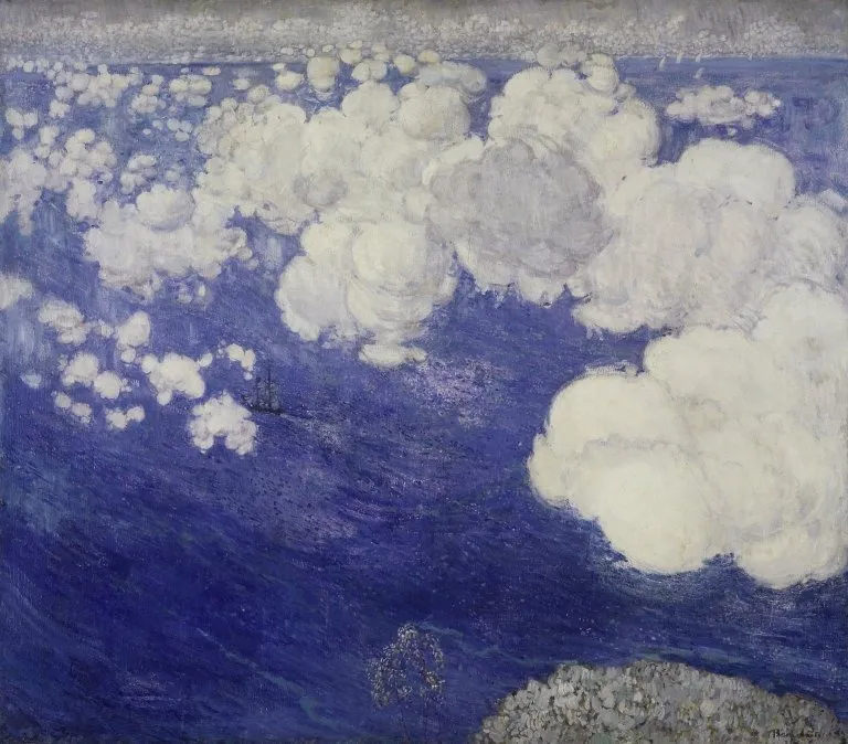 Clouds over the Black Sea--Crimea, by Boris Anisfeld, oil, 1906