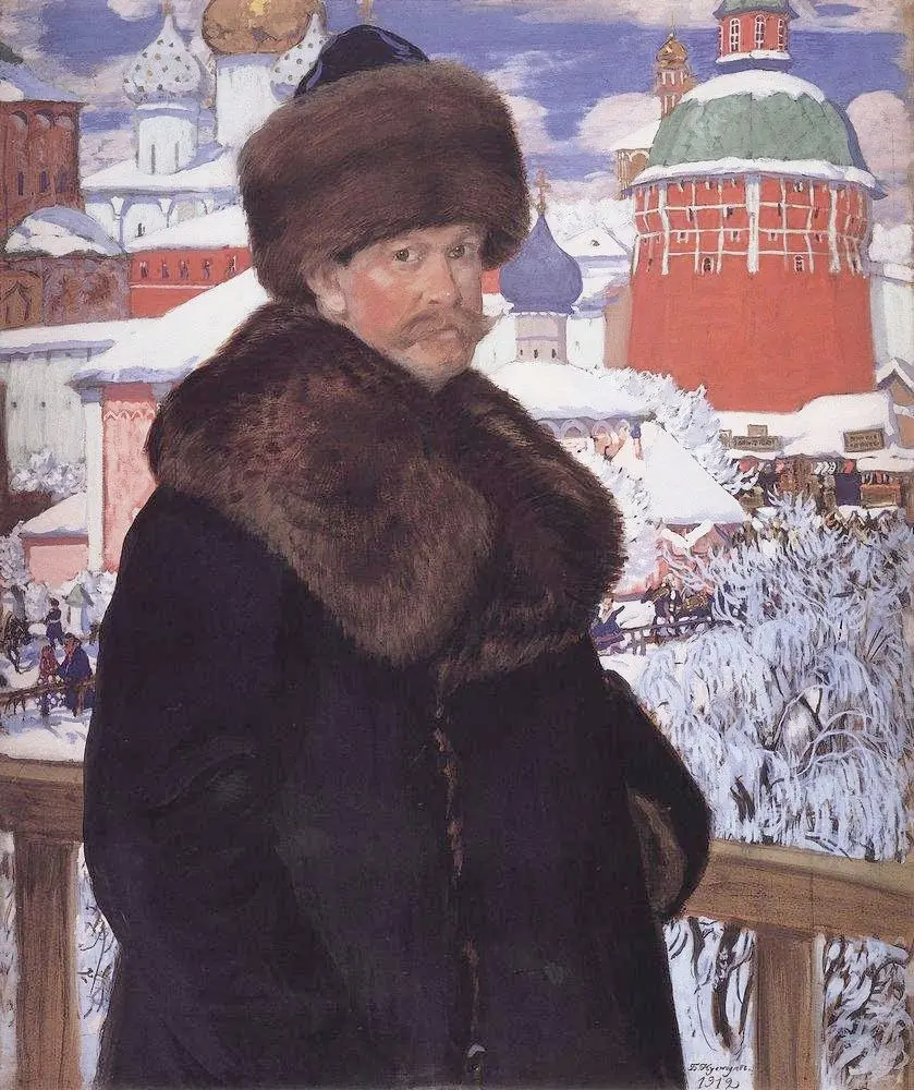 Self-Portrait, by Boris Kustodiev