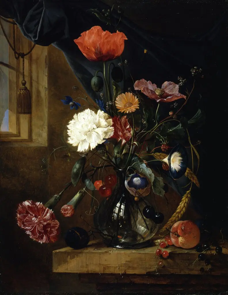 Bouquet in a Glass Vase