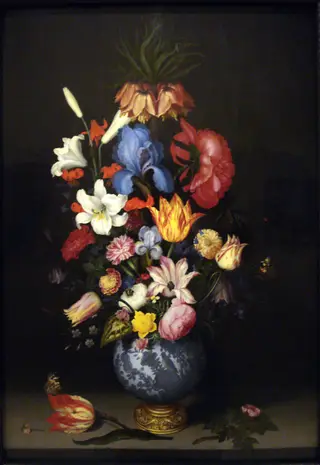 Bouquet in a Wan-Li Vase with a Gilt Mount