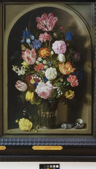 Bouquet of Flowers in a Stone Niche