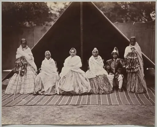 Three of Sri Tung Bahadur's Favorite Wives and His Youngest Son, by Bourne & Shepherd