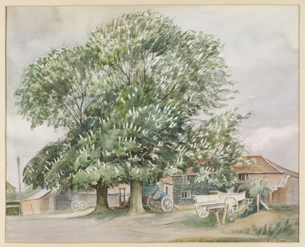 Stream Acre, Holybourne, Alton, by Bown, watercolor, 1942