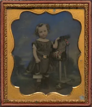 Boy with hobby horse