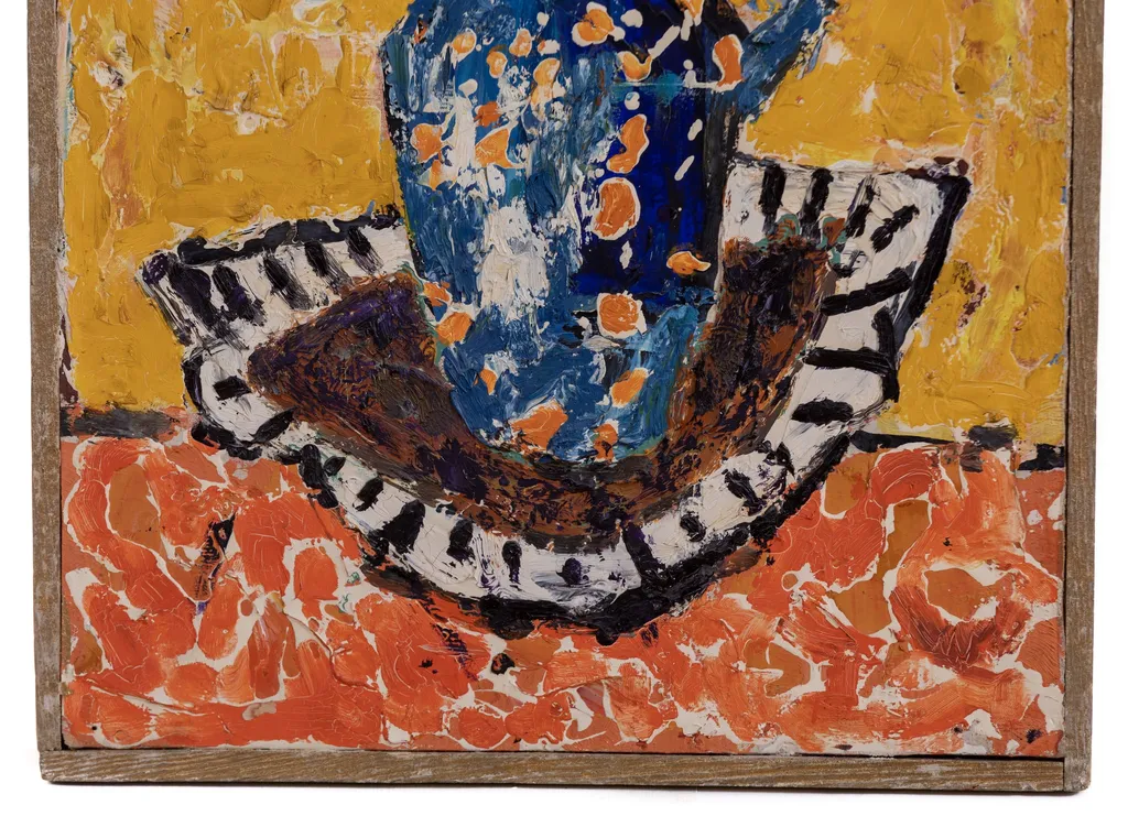 Flori pe fond galben, by Brădățeanu Gheorghe, unspecified