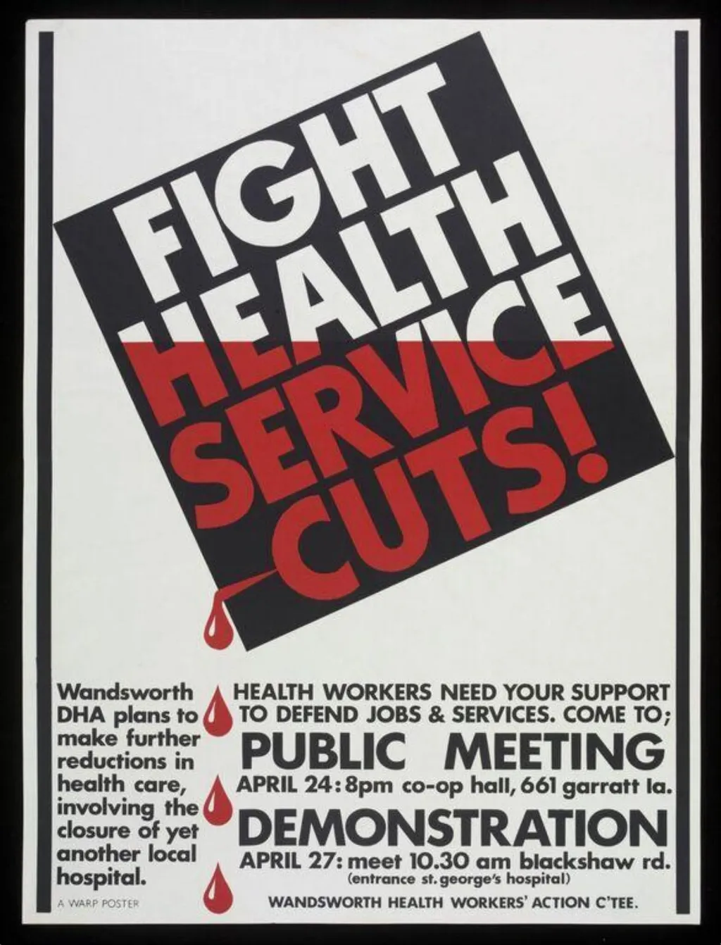 Fight Health Service Cuts, by Brian Barnes, 1988
