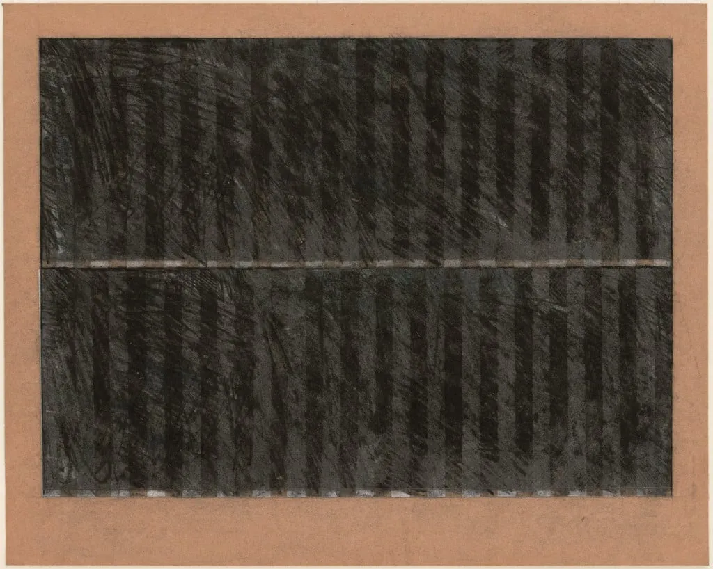 Untitled, by Brice Marden, charcoal, 1964