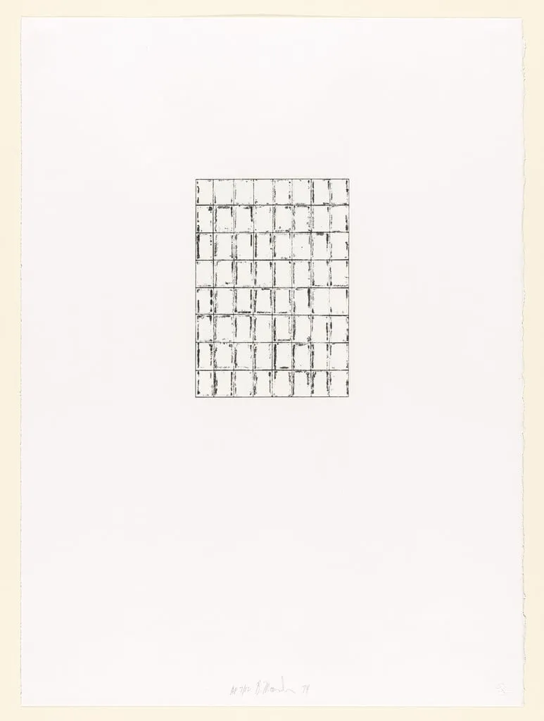 Untitled, by Brice Marden, ink, 1974