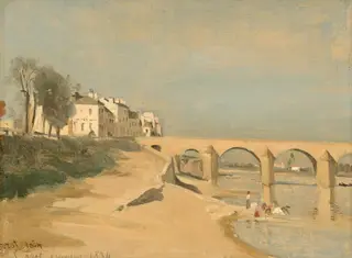 Bridge on the Saône River at Mâcon, by Jean Baptiste Camille Corot