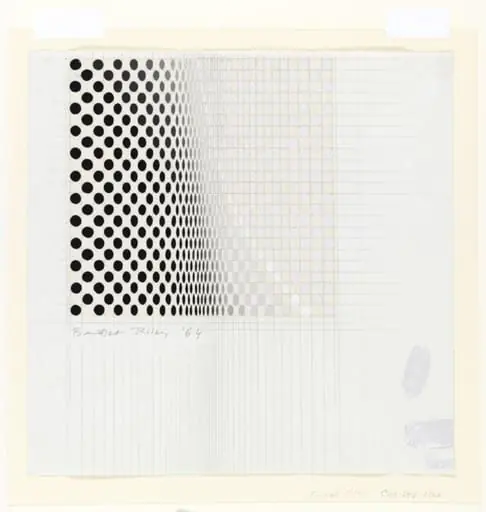 Study for the painting 'Pause', by Bridget Riley