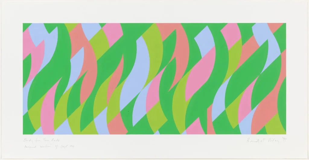 Untitled, by Bridget Riley, gouache, 1999