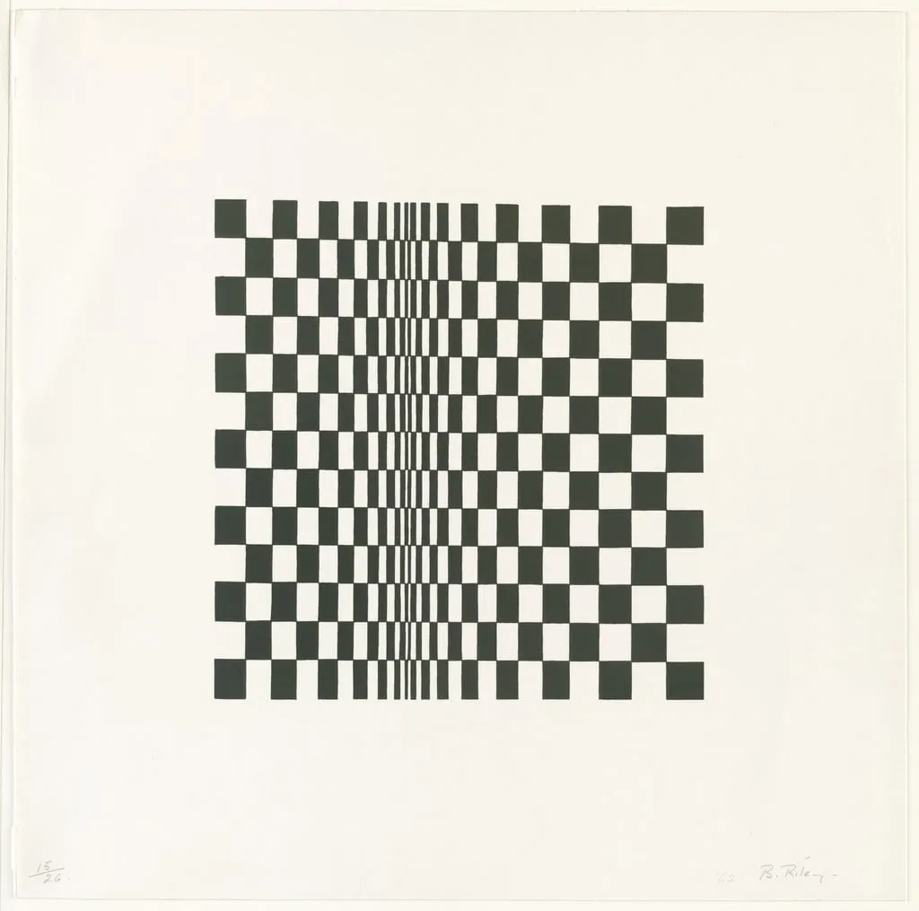 Untitled, by Bridget Riley, ink, 1962