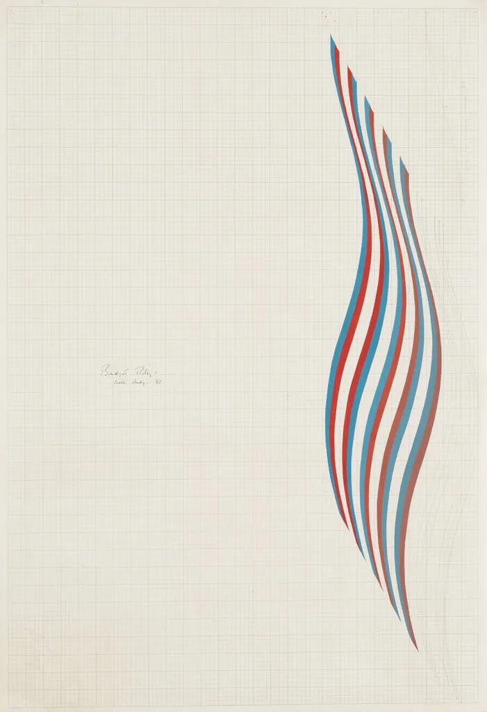 Untitled, by Bridget Riley, gouache, 1967