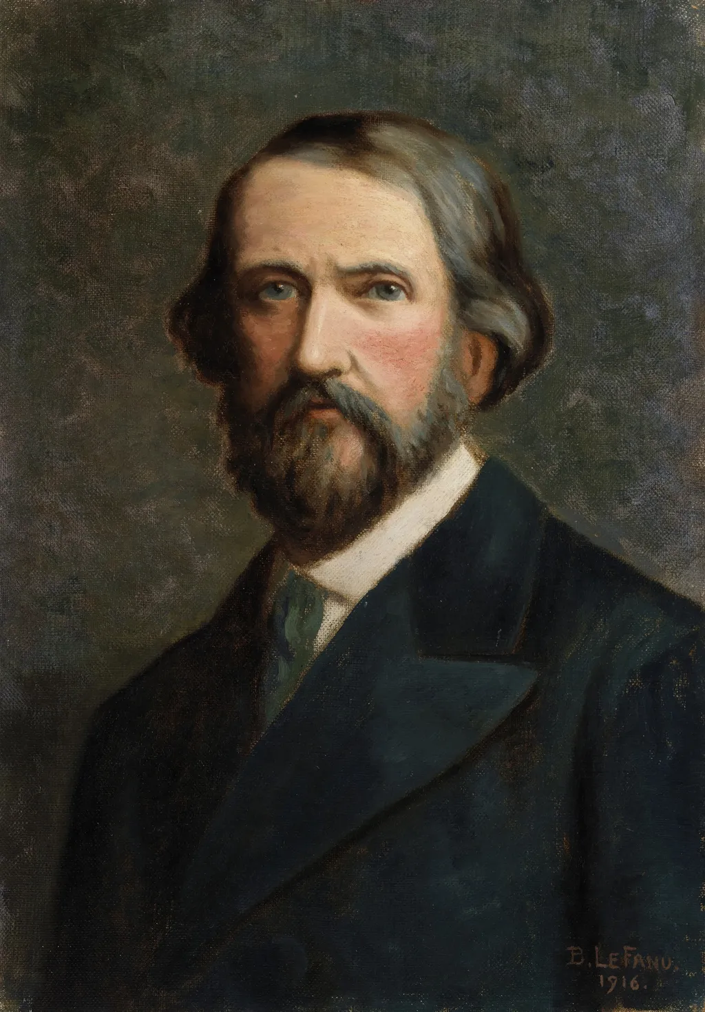 Joseph Sheridan Le Fanu, by Brinsley Le Fanu, oil, 1916