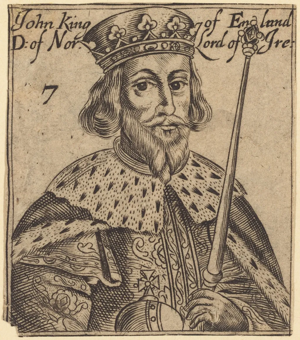 John, King of England, by British 17th Century, ink, 1650