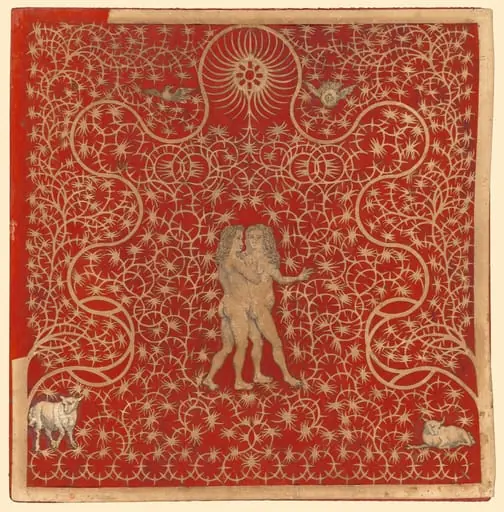 Adam and Eve in the Garden with Two Sheep and Two Doves, by British 18th Century