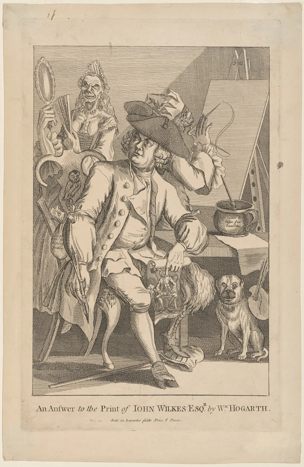 An Answer to the Print of John Wilkes Esq. by Wm. Hogarth, by British 18th Century, ink