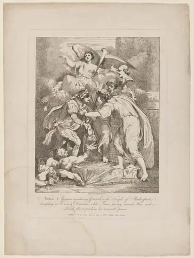 Nature and Genius Introducing Garrick to the Temple of Shakespeare, by British 18th Century