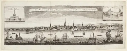The East Prospect of the City of Philadelphia, in the Province of Pennsylvania, by British 18th Century