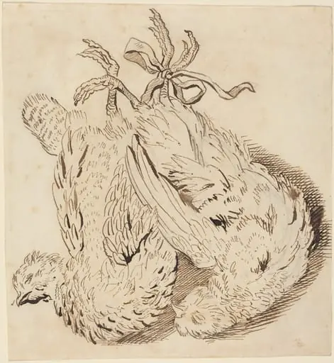 Two Dead Chickens, by British 18th Century