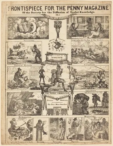 Frontispiece for the Penny Magazine of the Society for the Diffusion of Knowledge: Vo, by British 19th Century