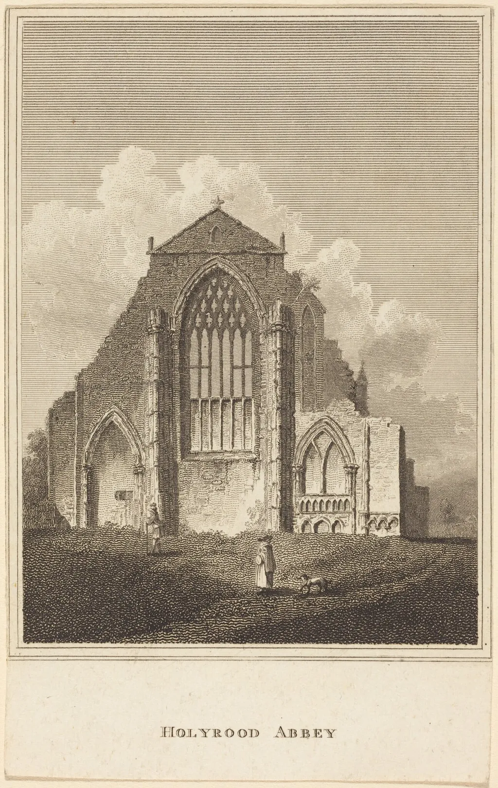 Holyrood Abbey, by British 19th Century, ink, 1801