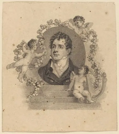 Portrait of a Young Gentleman Surrounded by Cupids; Lord Byron?, by British 19th Century