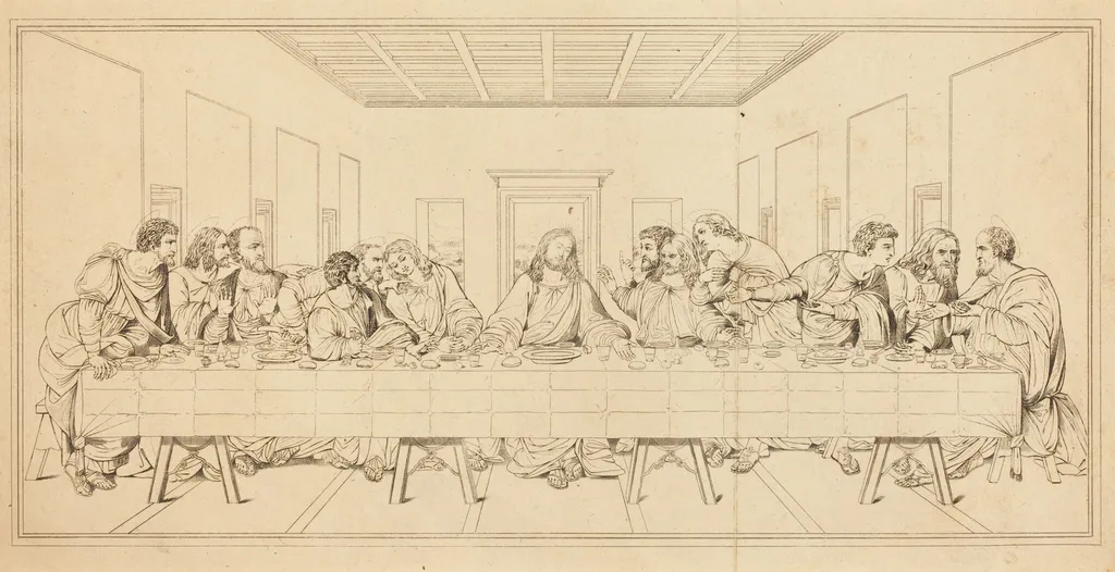 The Last Supper, by British 19th Century, ink, 1801