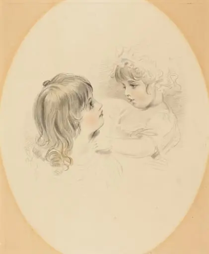 Two Children, by British 19th Century