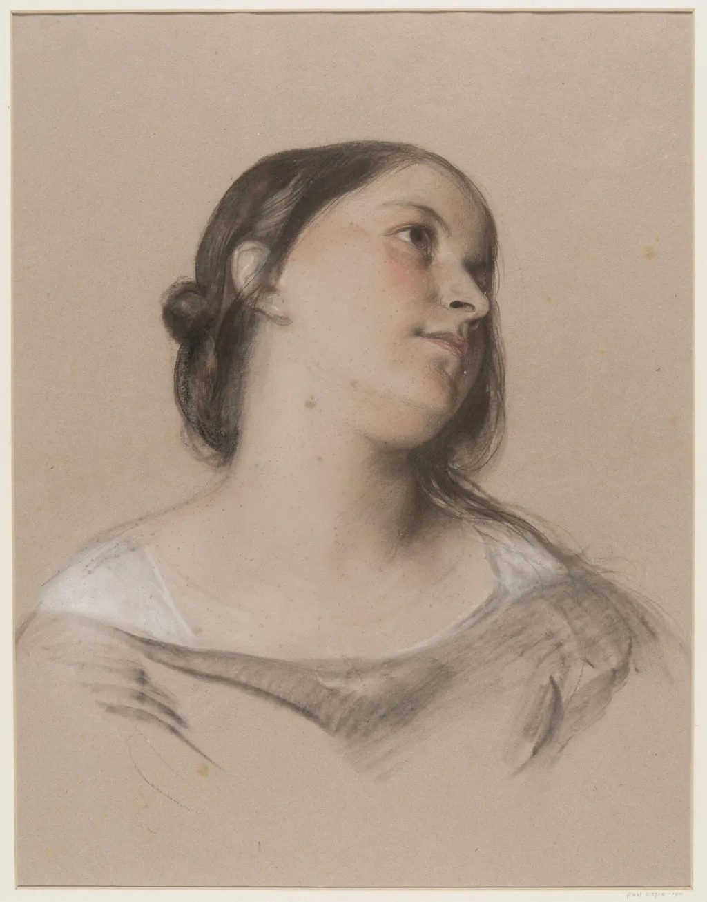 The Brunette, Female Head, by Brocky, 1850