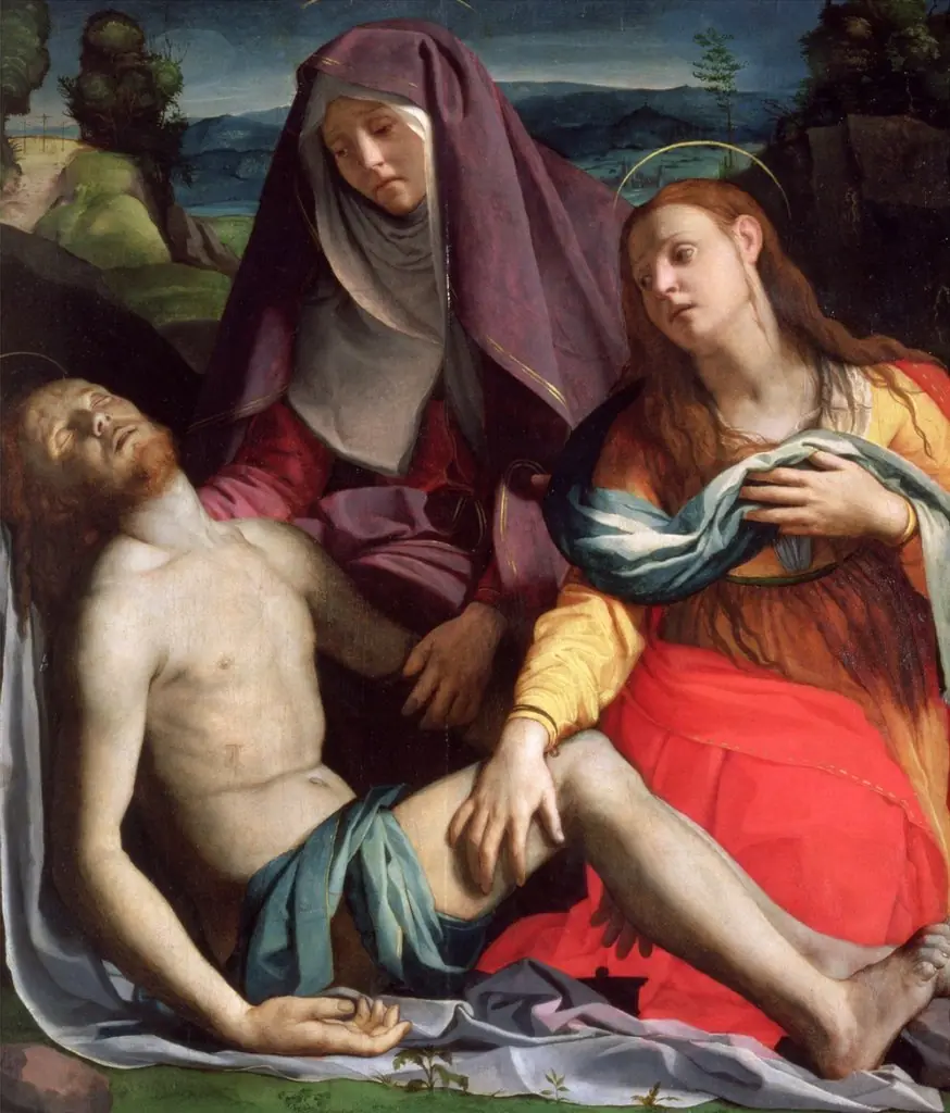 Pietà with Saint Mary Magdalene, by Bronzino